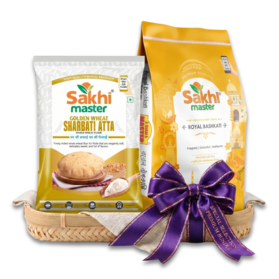Super Saver Combo | Golden Wheat Atta 5kg | Royal Bashkati 10kg