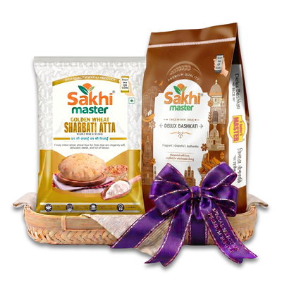 Super Saver Combo | Golden Wheat Atta 5kg | Deluxe Bashkati 10kg