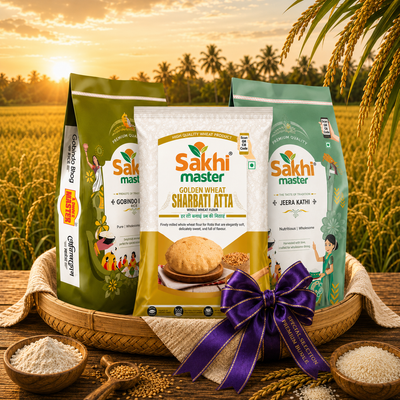 Super Saver Combo | Golden Wheat Atta 5kg | Jeera Kathi 5kg | Gobind Bhog 5kg